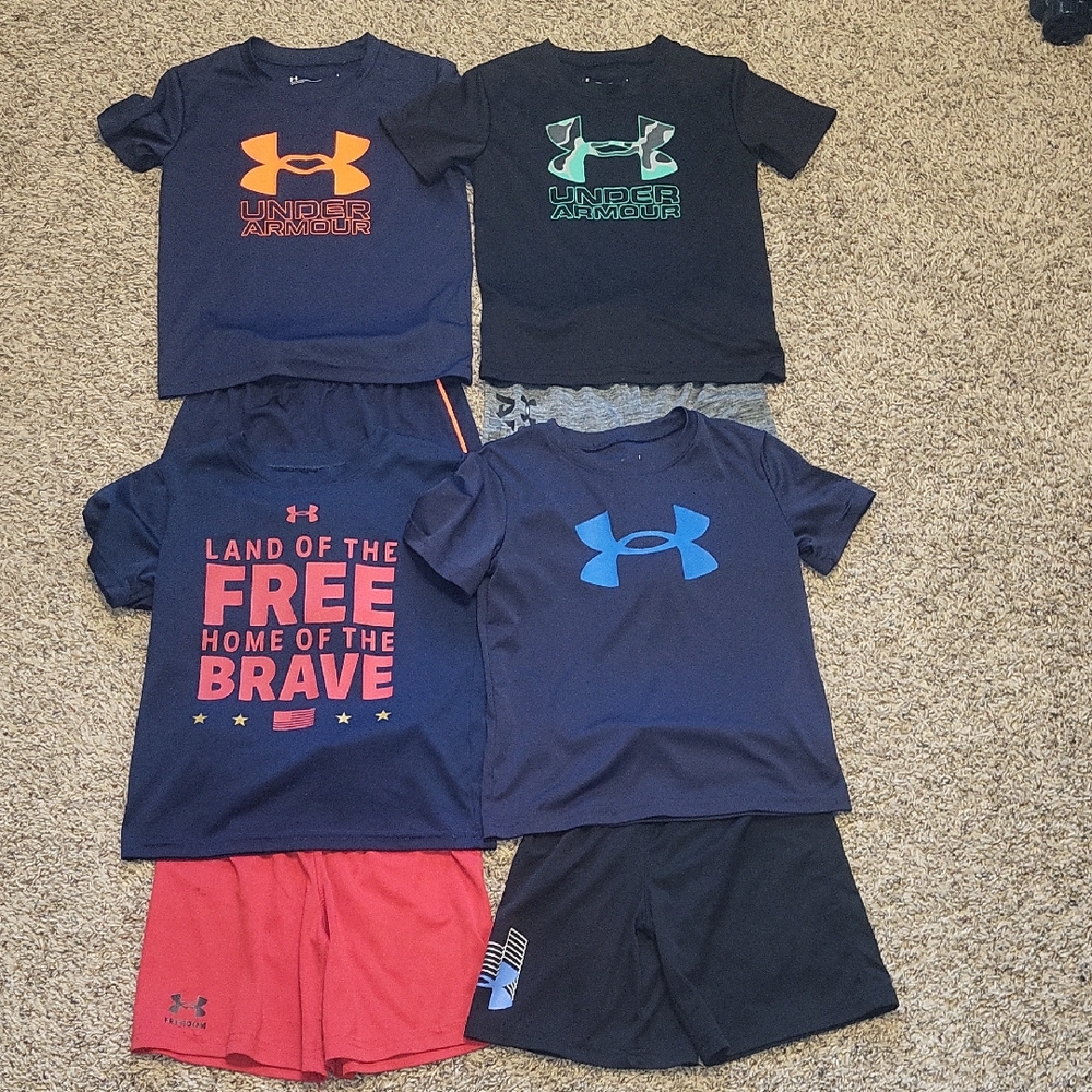 Boys' Size 5 Under Armour Short-Sleeved Shirt/Shorts Set #2